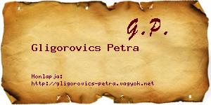 Gligorovics Petra névjegykártya