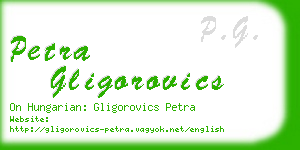 petra gligorovics business card